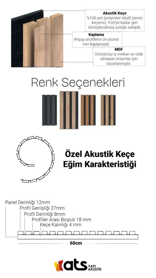 60 x 280 Ahşap Panel Safir Meşe