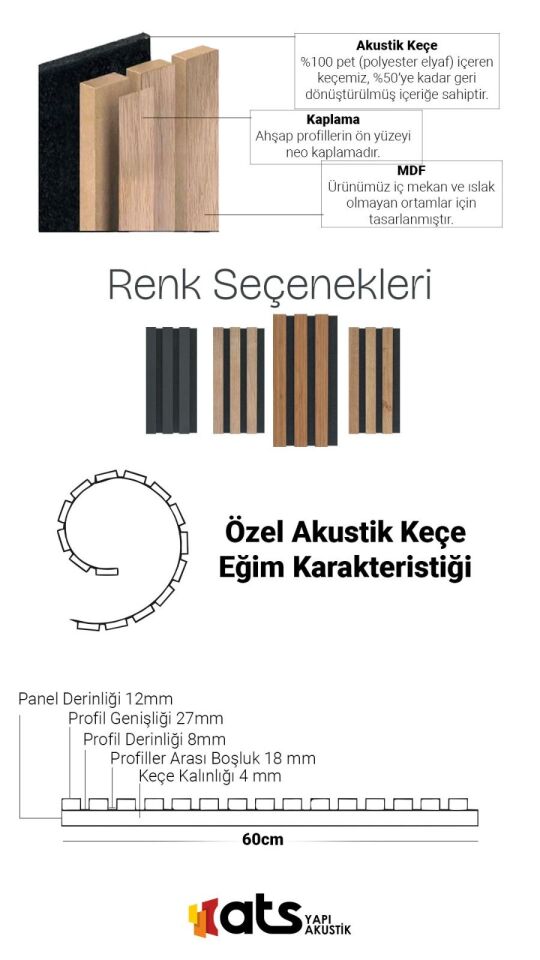60 x 280 Ahşap Panel Teak
