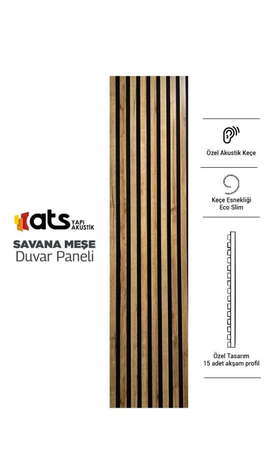 60 x 280 Ahşap Panel Savana Meşe